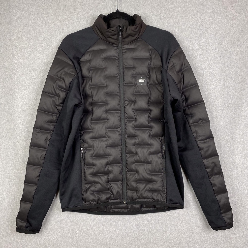 Picture Organic Jacket Mens Size M Black Full Zip Polartec